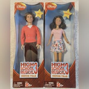 Disney High School Musical 3 Dolls - Coral and Pink Outfits